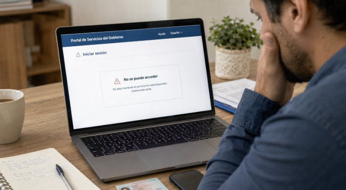 Qué hacer si no puedes acceder a un portal del gobierno