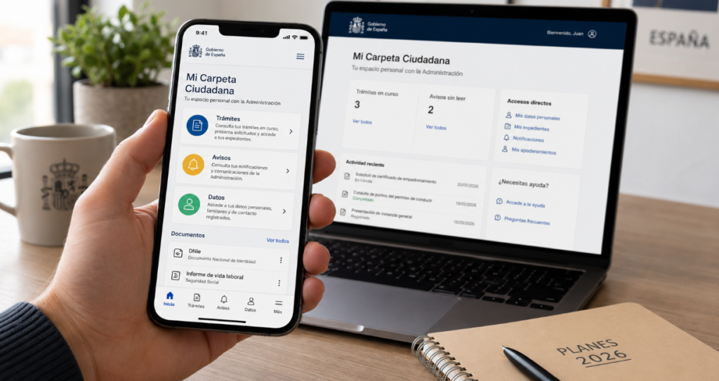 Mi Carpeta Ciudadana en 2026: trámites, avisos y datos disponibles