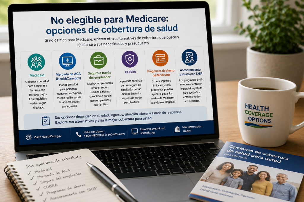 No elegible para Medicare: opciones de cobertura de salud